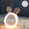 Thaookte Kinder-Wecker, Baby-Nachtlicht, Kaninchenlampe, Batterie-Wecker, Nachttischlampe, Nachttischlampe, LED-Smart-Wecker für Babys, Mädchen, Neugeborene, niedliche Schlafzimmer-Dekoration