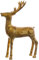 Brandsseller Dekofigur Hirsch ca. 25x18x6 cm Rentier Skulptur Dekoration Weihnachten Winter Gold