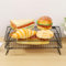 2 Pcs Cooling Rack with Collapsible Legs Carbon Steel Baking Cooling Rack Nonstick Cookie Cooling Rack Stackable Cake Cooling Rack for Baked Goods Black145