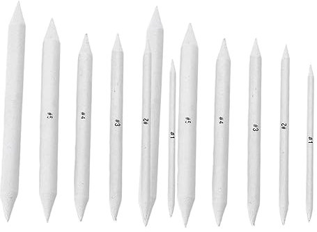 NUOBESTY 12pcs Art Drawing Stumps Set Blending Stumps Paper Stumps Stumps Pencil for Blending Smoothing Pastels Graphite