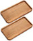 LiWiBet Holztablett Rechteckig Deko 2er Set, Holztablett Klein 20x10 cm, Dekotablett aus Akazienholz, Tablett Set Serviertablett Holz, dekorative Servierplatte für Snacks, Käse, Wurst
