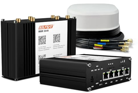 SELFSAT MWR 5540 5G Cat 12 WLAN Router bis 2,6 Gbps inkl. SATCO 5G Antenne weiß