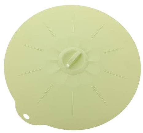 ULTECHNOVO 1Pc Extra Large Green Silicone Suction Sealing Lid for Food Preservation Bowl Pan Covers Dishwasher Microwave Safe for Home Use Super Stretchy