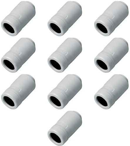 Lot de 10 raccords de raccordement de tuyau rigide à la gaine enroulée, diamètre 40 mm, IP67 étanche, pour extérieur, PVC, système électrique hors mur, technopolymère, gris RAL7035