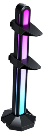 SHINEOFI Verstellbarer Argb GPU Halter aus Magnetische Grafikkartenstütze Hitzebeständig Multifunktional als Pc Gehäusehalterung und Headset Hänger Stabile Grafikkartenverstärkung Schwarz