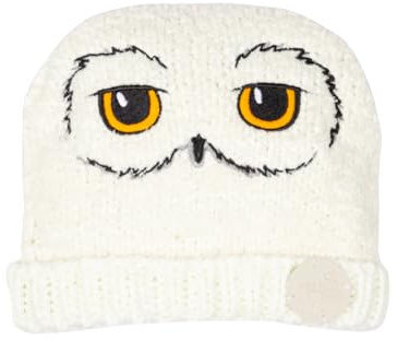 Blade & Rose x Harry Potter™ Hedwig Winter Hat – Official Licensed Kids Hat, Soft Acrylic Knit with Fleece Lining, Grey/White, Sizes 0-12 Months to 2-6 Years