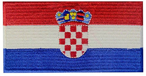 Kroatien Flagge Bestickter kroatisch Aufnäher zum Aufbügeln/Annähen