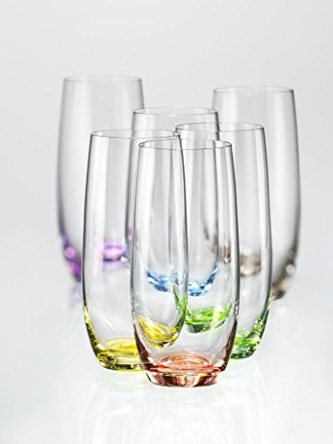 Bohemia Kristall Gläser Model Rainbow 6er Set (Longdrinks 6 x 350 ml)