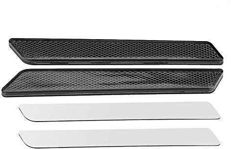 Qiilu Reflektor Motorrad, Satteltaschen Latch Cover Reflektoren für FLHT FLT FLHX 2014-2017 (Rauchfarbe)