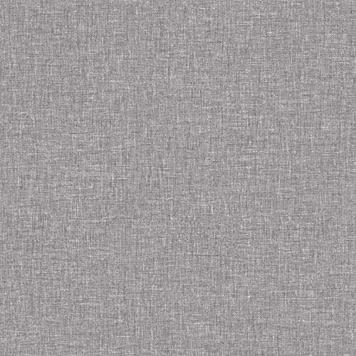 Linen Textured Wallpaper arthouse mid Grey Plain Woven Effect spongeable
