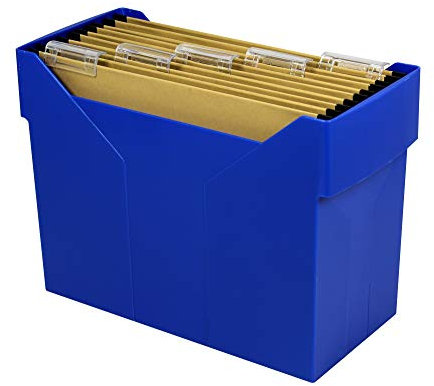 Metzger + Mendle Akten-Boy - Registraturbox A4, 5 Hängemappen, Basic-Blau