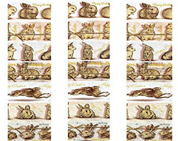 Ukrainisches Kunsthandwerk® schrumpfbanderolen. Eier Farbe. Hasen 3X Nr. 90 reicht für 21 Eier
