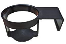 Lawn Chair USA Attachable Black Cup Holder for Large Cans, Bottles, Cups, and More