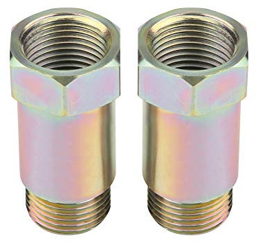 Fydun Sensor Lambdasonde Extender Spacer, 2St. 45mm M18 * 1,5 O2 Sauerstoffsensor Extender Extension Spacer Bungs Adapter Sensor Bung Zubehör Gelb