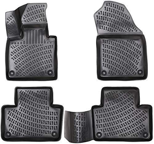 Elmasline Design 3D Gummimatten Set für Volvo XC-90 (II) ab 2015 | Extra hoher 5cm Rand