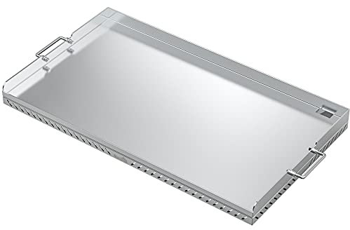 Stanbroil Grill à gaz en acier inoxydable de 91,4 cm pour Blackstone 4 brûleurs au propane, étagère latérale améliorée et système de gestion de graisse arrière (version améliorée)