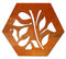 FIREND HEXAGON - Placa decorativa para leña (acero corten)