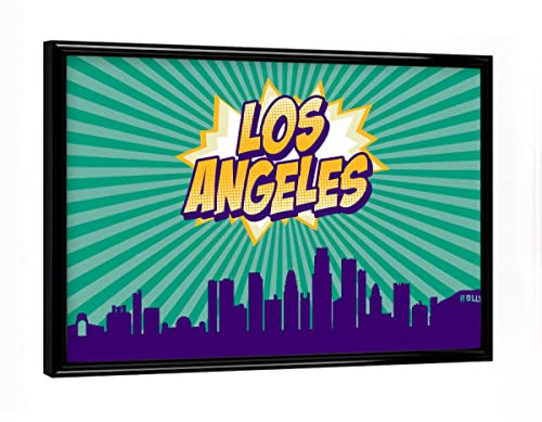 artboxONE Poster mit schwarzem Rahmen 18x13 cm Städte Los Angeles 5 - Bild los Angeles Art Amerika Comic Art