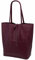 SH Leder ® Damen Echt Rindleder Shopper mit Innentasche in vielen Farben Schultertasche Henkeltasche 37x29cm Kora G266 (Weinrot)