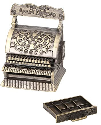 Bnineteenteam Mini Cash Register Modell Spielzeug, 1:12 Puppenhaus Simulation Klassische Kasse Rollenspiel Spielzeug Puppenhaus Guojiajia Toy Toy for Children