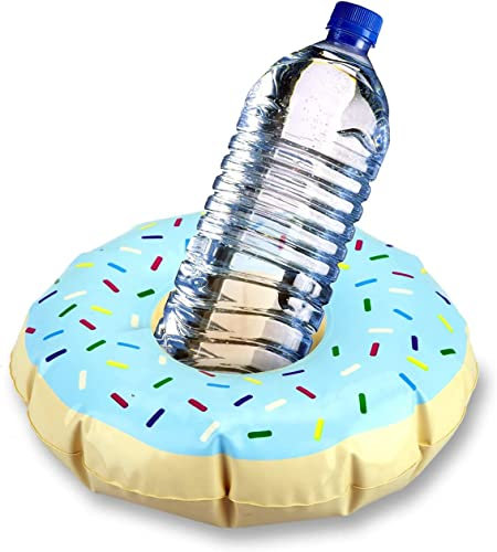 VFM - Inflatable Donut Drink Holder Novelty Swimming Pool Hot Tub Super Fun Snack Swim Accessory For Adults or Kids Beach Holiday Summer Toy - Wild 'n Wet