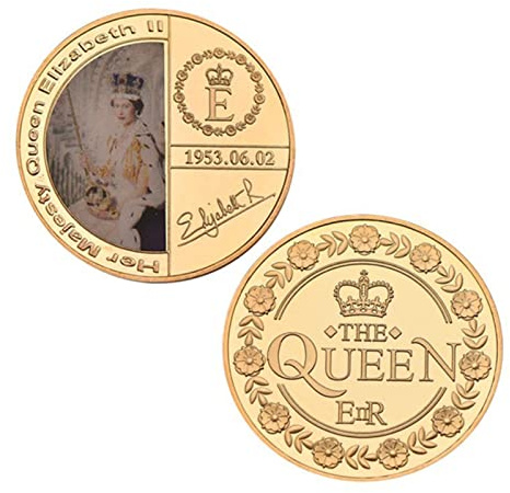 WLTY 1926-2022 Her Majesty The Queen Elizabeth II Gold Memorial Coin UK Royal Family Souvenir Challenge Coin Gifts Elizabeth II