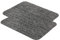 Fußmatte innen waschbar 2er Set 60x75 cm - Schmutzfangmatte Sauberlaufmatte - Fußabstreifer Baumwolle – Entra saugstark – rutschfeste Matte anthrazit