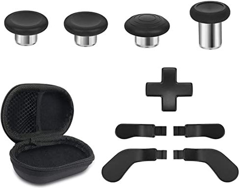 Baguettes de Rechange en métal pour Manette Xbox Elite Series 2 Core, Le Lot de Composants Comprend 4 joysticks magnétiques interchangeables, 4 pagaies, 1 D-Pad Standard, pièces d'accessoires pour