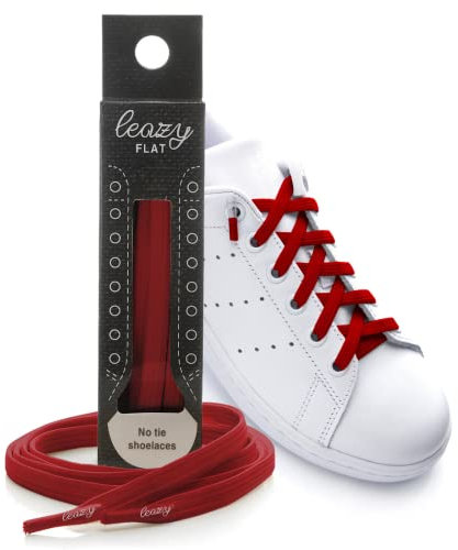 leazy flat Cordones elásticos M: (Hasta 5 ojales por lado, Rojo)