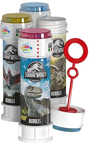 DULCOP - Jurassic Park/Jurassic World Seifenblasen - 60 ml - 047335 - Mehrfarbig - Kunststoff - Offizielle Lizenz - Kinder Spielzeug - Outdoor Spiel - Ab 3 Jahren