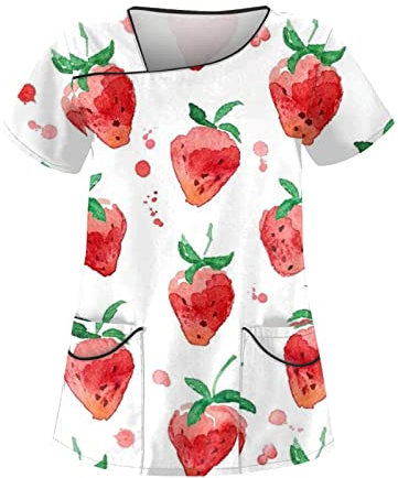 Kasacks Damen Pflege Kassaks Frauen Berufskleidung Altenpflege Kasack Damen Berufskleidung Pflegekasacks Damen Kasacks Damen Pflege Kasaks Altenpflege Damen Karsaks Pflege Damen(1-Red,5XL)