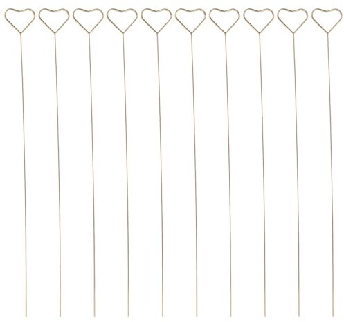 Hochzeitsstrauß 10 Stück Metall Floral Tischkartenhalter Herzform Blume Picks Clip für Blumenarrangement Geschenkkartenhalter für Hochzeit Party Hochzeit Blumen Blumensträuße