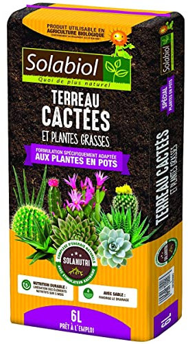 Terreau Cactées et plantes grasses 6L SOLABIOL