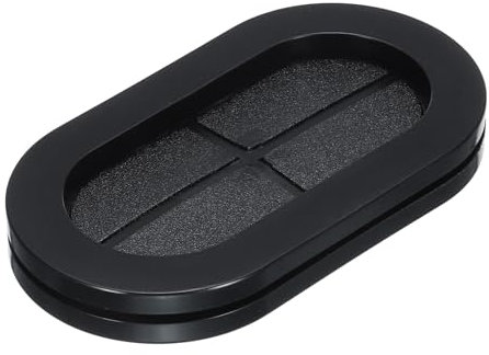 sourcing map Rubber Grommet Mount Size 75 x 37 mm Oval Double-Sided for Wire Protection 6pcs