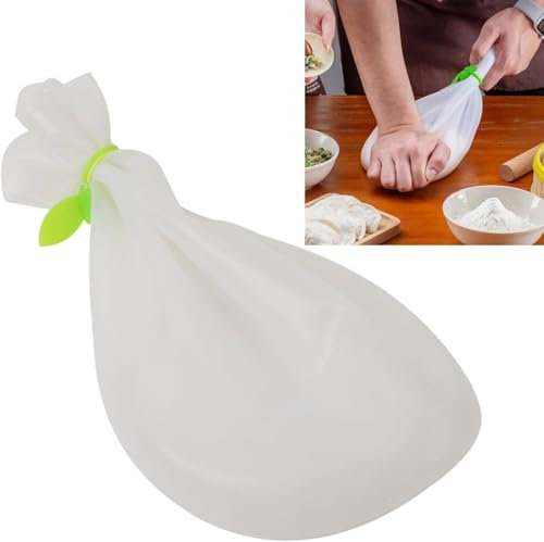 Topyond Großer Silikon Knetbeutel,28*40cm Wiederverwendbarer Silikonbeutel in Lebensmittelqualität, Multifunktionaler Silikon Mehlmischungs Gebäck Teig Knetbeutel, Mehlmischbeutel Konservierungsbeutel