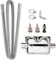 Car Exhaust Hose, Stainless Steel Diesel Heater Exhaust Pipe, Flexible Tail Pipe Diesel Gas Vent Hose, Parking Heater Pipe, Car Air Heater Exhaust Pipe with Silencer & 2 Hose Clips (200CM)
