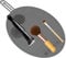 Silicone Makeup Brush Scrubber,Professional Cosmetic Brush Cleaner Tray Brush Cleaning Pad - Silicone Makeup Tool Mat, Makeup Brush Cleaning Pad for Foundation, Eye Shadow Uozonit