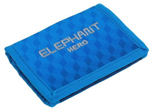 Elephant Geldbörse Kinder Portemonnaie Hero Signature Wallet Schlüsselkette Börse Mädchen Jungen Ausweishülle Geldbeutel Schülerbörse Purse (Dark Blue Cube 12864)