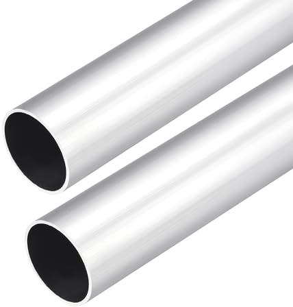 DMiotech 2Pack (30mm OD x 27mm ID) 6063 Aluminum Round Tube 300mm Length Industry Metal Tubing for Machinery Frame Construction DIY Projects