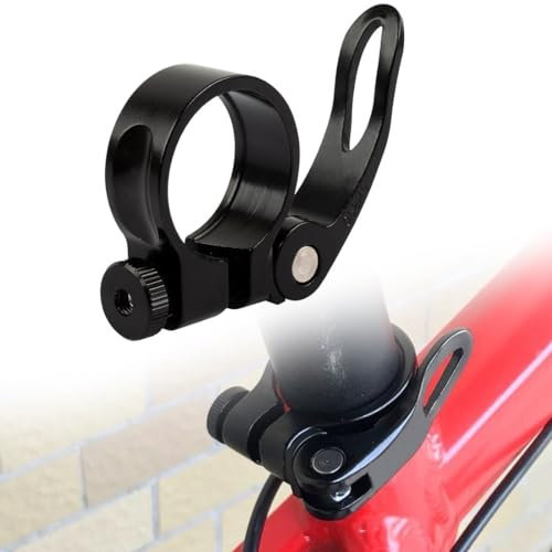 Schnellspanner Fahrrad Sattelklemme, Fahrrad Sattelstützenklemme, Fahrrad Sattelkloben,Innendurchmesser 31,8 mm, für Mountainbike, Rennrad, Faltrad,Schwarz