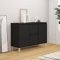 WIFESE Sideboard Komodenschrank Klein Mit Schubladen - Für Küche, Wohnzimmer, Flur - Schwarz 103,5x35x70 cm