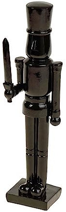 degawo Nussknacker Figur mit Schwert in schwarz aus Polyresin