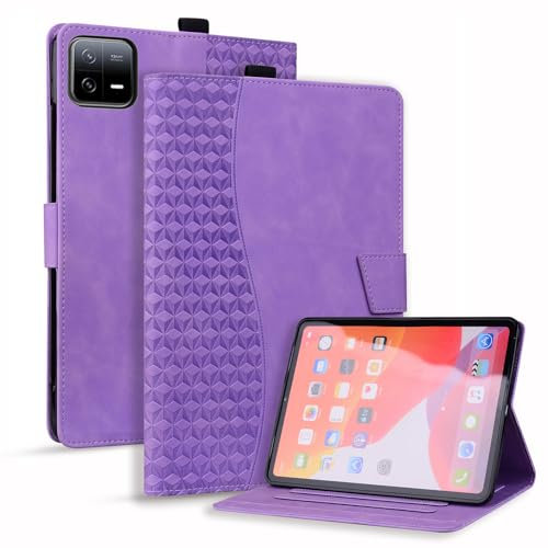 Vaitasy Funda Compatible con Xiaomi Pad 6S Pro 12.4 2024 Magnética Cuero PU Carcasa mit Función Soporte Funda para Xiaomi Pad 6S Pro - Púrpura