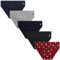 U.S. Polo Assn. Herren Unterwäsche – Low Rise Slip mit Konturbeutel (5er-Pack), Grau/Blau/Rhabarber, Small