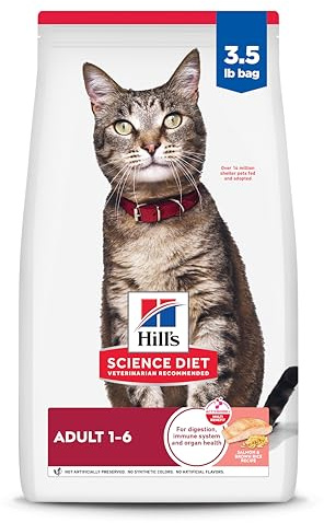 Hill's Science Diet Adult 1-6 Dry Cat Food, Salmon & Brown Rice, 3.5 lb. Bag