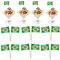 Lpitoy 50 Stück Brasilien-Flagge, Brasilianische Zahnstocher-flaggen, Kleine Mini-Cupcake-Topper, Brasilianische Flaggen, Länder-Picks, Party-Dekoration, Feier, Cocktail, Essen, Bar, Kuchen-flaggen