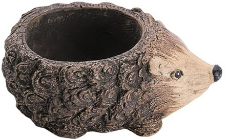 Baoblaze Animal Shaped Planter Pot Flower Pot for Succulents, Cactus & Small Plants, Cute Table Centerpiece Decor for Garden, Office, Yard, Home – Bonsai Pot with Drainage Hole, Hedgehog
