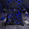 Loussiesd Blau und Schwarz Geometrisch Bettwäsche Set 135x200cm für Kinder Jungen Mädchen Geometrie Dekor Bettbezug Set Modern 3D Quadrat Bettwäsche Teenager Erwachsene, Weiches Mikrofiber