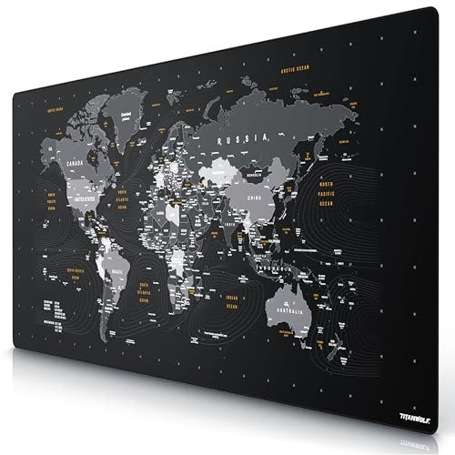 TITANWOLF Tapis de Souris Gaming XXXL 1800x800mm, Mouse Mat Extra Large XXXL 180x80 cm, sous-Main Bureau Gamer en Tissu - Haute précision et Vitesse, pour Souris et Clavier Roccat Razer Logitech