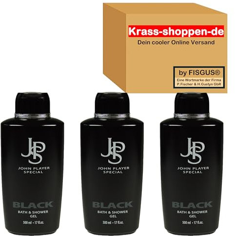 John Player Special - Black Serie - Bath- & Shower Gel - 500 ml - 3er Pack - Ein Angebot von krass-shoppen-de by FISGUS®